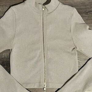 H&M Women's Light Gray Bomber Jacket